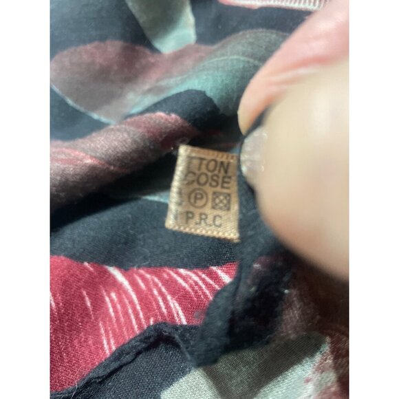 Multicolor Feather Print Scarf Wrap Shawl 90" L X 37" W Cotton & Viscose Blend - Picture 4 of 5